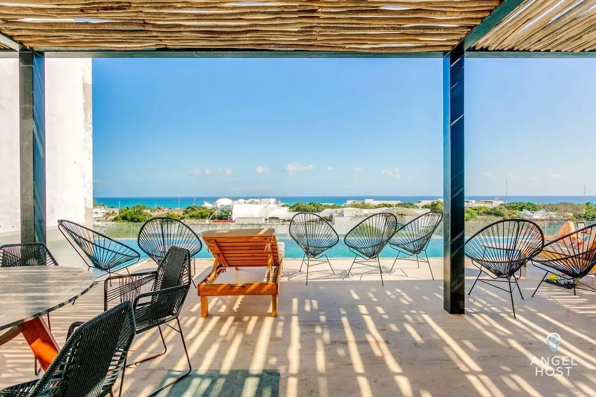New Downtown Stay With Oceanview Roof Pool And Gym Plus Cafe Playa del Carmen Appartamento