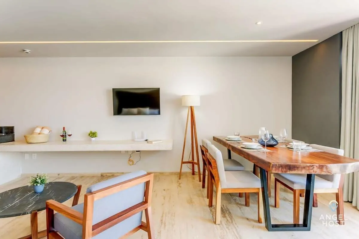 Appartamento New Downtown Stay With Oceanview Roof Pool And Gym Plus Cafe Playa del Carmen Messico